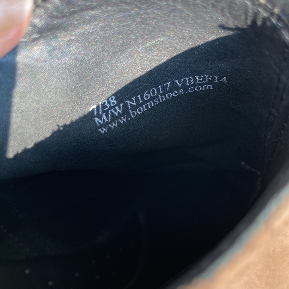 Crown by Born “Faylan” Coco Suede Ankle Boots, wedge heel, size 7 women’s - Picture 8 of 10